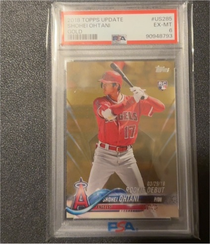 2018 Topps Update #US285 Shohei Ohtani Rookie Debut RC — front