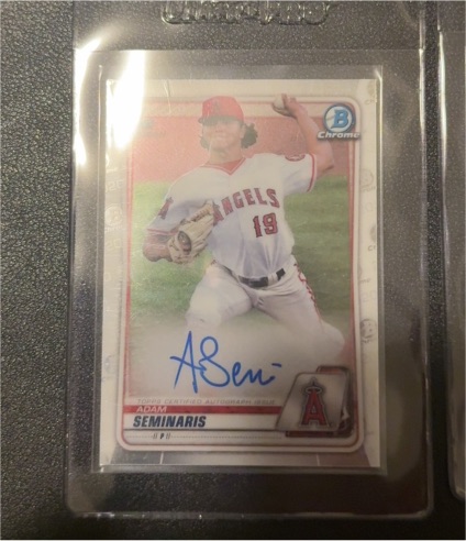 2020 Bowman Chrome Draft #CDA-ASE Adam Seminaris — front
