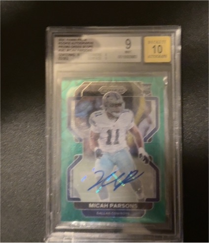 2020 Panini Prizm #X Micah Parsons — front