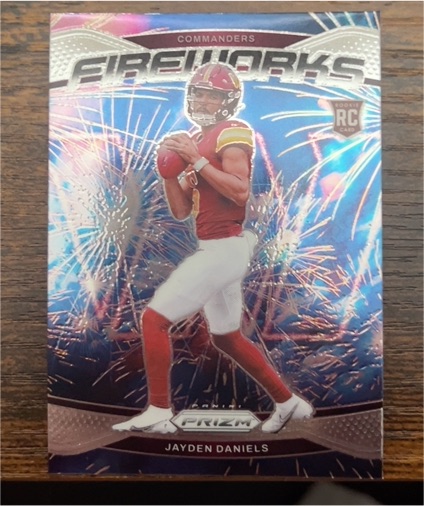 2024 Panini Prizm Fireworks #24 Jayden Daniels — front