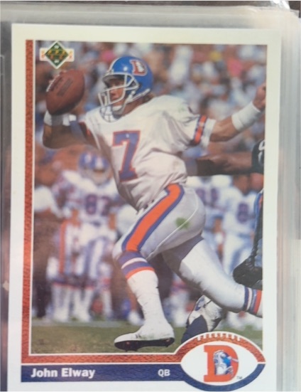 1991 Upper Deck #124 John Elway Denver Broncos — front