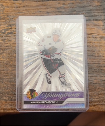 2023-24 Upper Deck Series 2 Young Guns Outburst #486 Kevin Korchinski — front