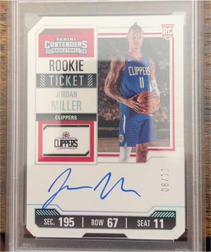2023-24 Panini Contenders #195 Jordan Miller Rookie Ticket — front