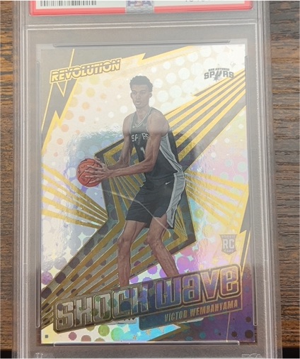2023-24 Panini Revolution #15 Victor Wembanyama Shock Wave Rookie Card — front