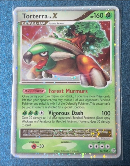 2007 Pokémon Diamond & Pearl #122 Torterra LV.X — front