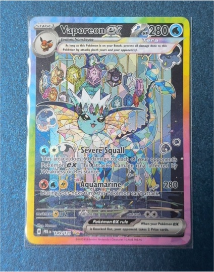 2025 Pokémon SV Prismatic Evolutions #149/131 Vaporeon ex — front