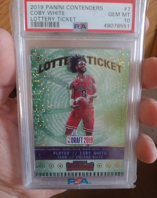 2019 Panini Contenders #7 Coby White Lottery Ticket — front