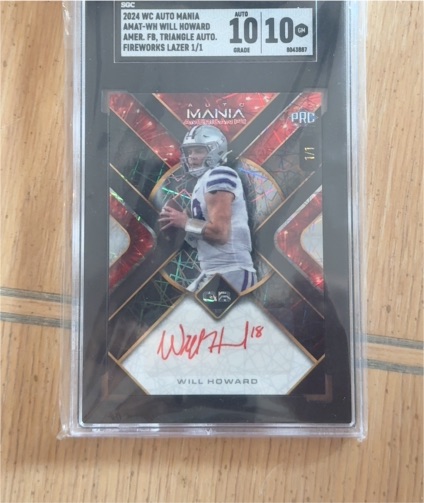 2024 Wild Card Auto Mania #AMAT-WH Will Howard — front