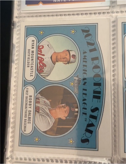 2021 Topps Heritage #185 Ryan Mountcastle/Bobby Dalbec Rookie Stars — front
