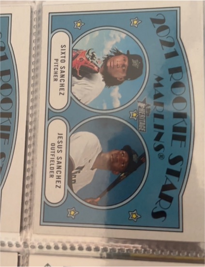 2021 Topps Heritage #15 Sixto Sanchez / Jesus Sanchez — front