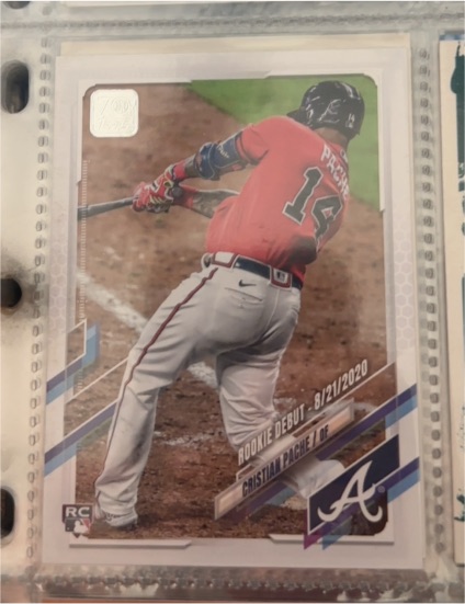 2021 Topps Update #US295 Cristian Pache Rookie Debut — front
