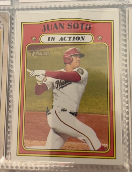 2021 Topps Heritage #36 Juan Soto In Action Washington Nationals — front