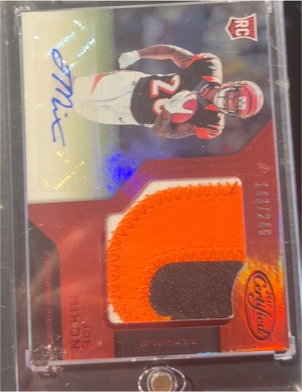 2017 Panini Certified Joe Mixon Rookie Patch Auto — front