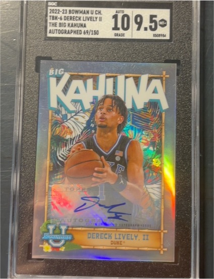 2022-23 Bowman University #TBK-6 Dereck Lively II The Big Kahuna — front