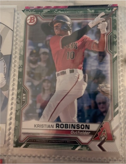 2021 Bowman Prospects Camo #BP-136 Kristian Robinson — front