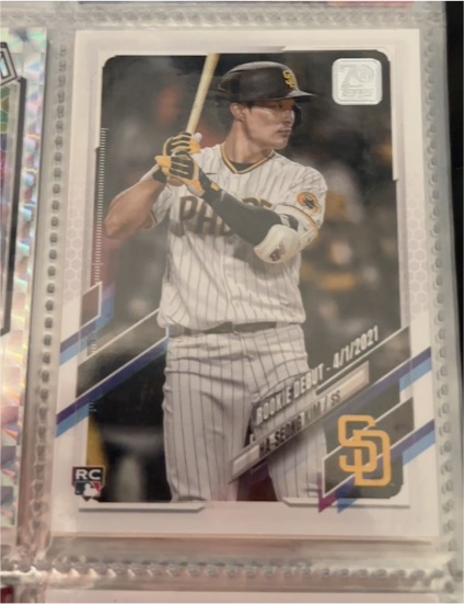 2021 Topps Update #US175 Ha-Seong Kim Rookie Debut — front
