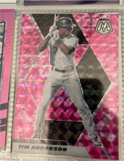 2021 Panini Mosaic Pink Camo Prizm #20 Tim Anderson — front