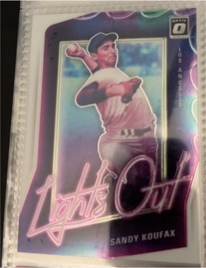2021 Donruss Optic #LO3 Sandy Koufax Lights Out Insert — front
