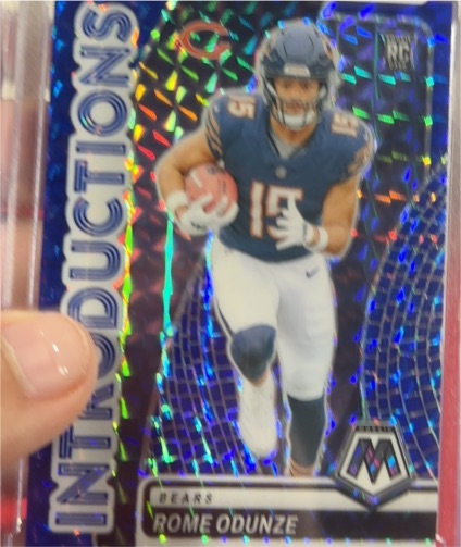 2024 Panini Mosaic Introductions #2 Rome Odunze Blue Prizm Rookie — front