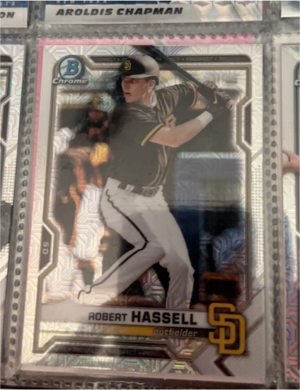 2021 Bowman Chrome #BCP-120 Robert Hassell — front