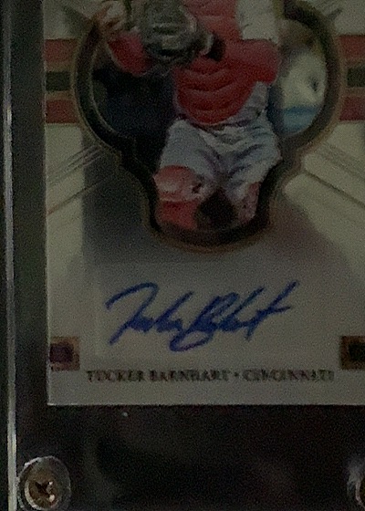 2023 Panini Tucker Barnhart Cincinnati Reds Autograph Card — front