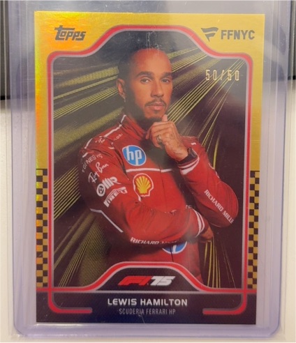 2025 Topps F1 FFNYC Lewis Hamilton Gold Fanatics Fest Exclusive #50 — front