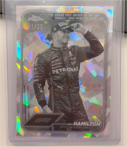 2024 Topps Chrome Formula 1 #165 Lewis Hamilton Grand Prix Driver of the Day — front