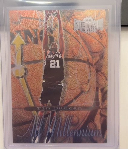 1997-98 Skybox Metal Universe #20 Tim Duncan — front
