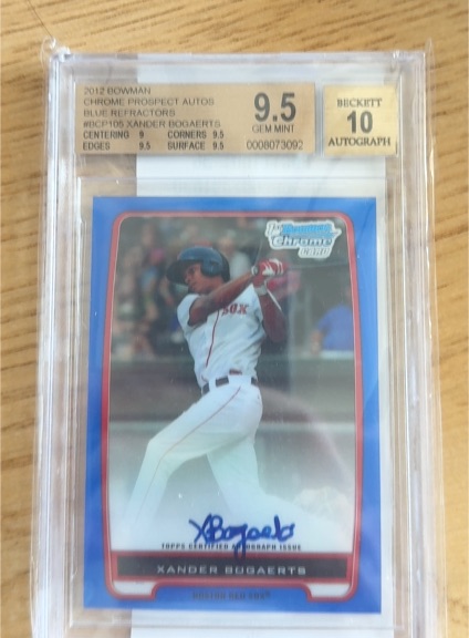 2012 Bowman Chrome #BCP105 Xander Bogaerts — front