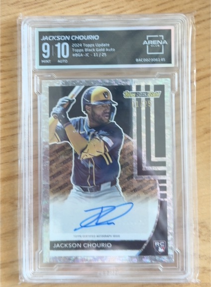 2024 Topps Update Topps Black Gold Auto #BCA-KC Jackson Chourio — front