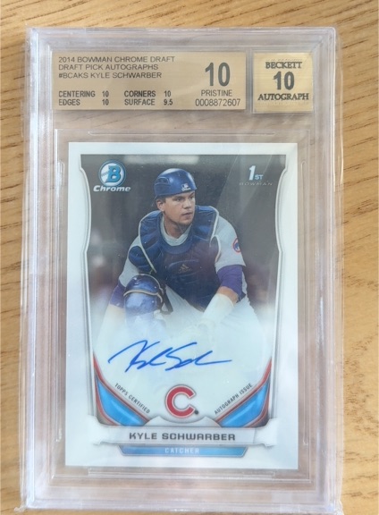 2014 Bowman Chrome Draft Pick Autographs #BCAKS Kyle Schwarber — front