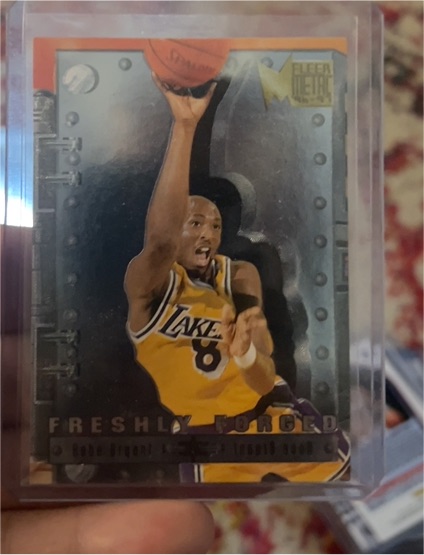 1996-97 Fleer Metal Freshly Forged #3 Kobe Bryant Rookie Card — front