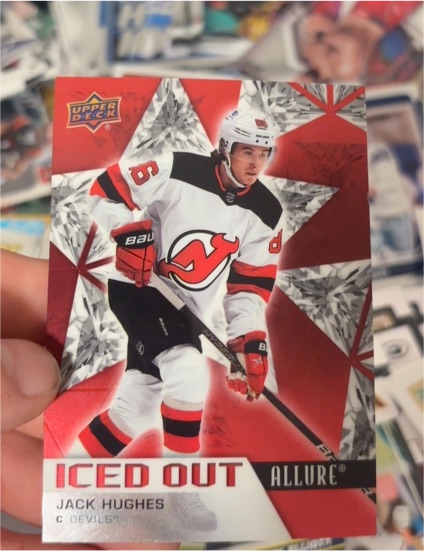 2021-22 Upper Deck Allure Iced Out #IO-11 Jack Hughes — front