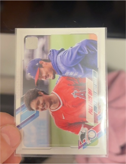 2021 Topps Update #US125 Shohei Ohtani / Kohei Arihara Pals Face Off — front