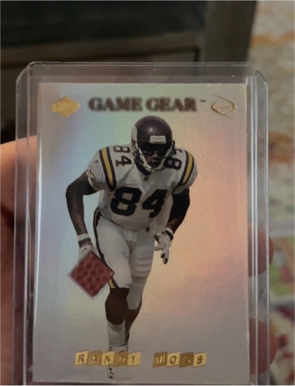 1999 Collector's Edge Odyssey Game Gear #GG6 Randy Moss — front