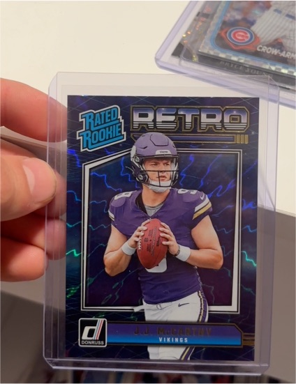 2024 Donruss #2 J.J. McCarthy Rated Rookie Retro — front
