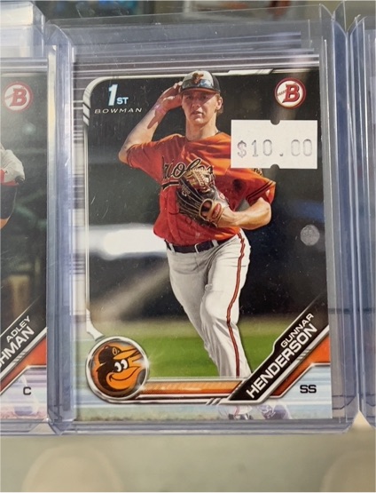 2019 Bowman Draft #BD-22 Gunnar Henderson — front
