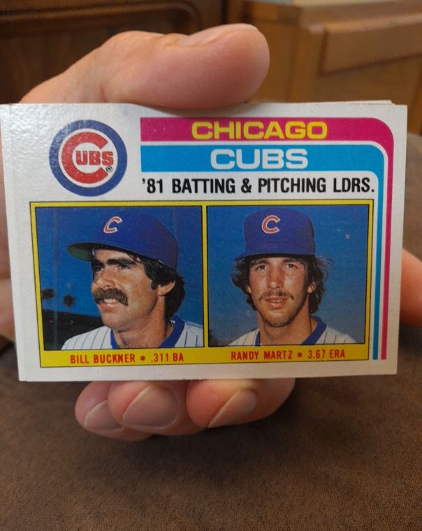 1982 Topps #456 Bill Buckner Randy Martz Chicago Cubs Team Checklist — front