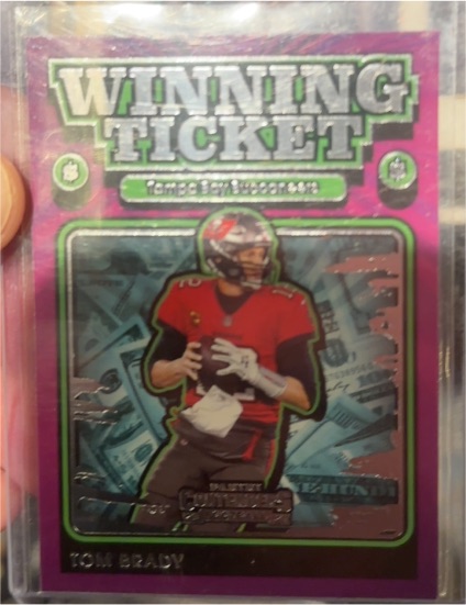 2021 Panini Contenders Winning Ticket #WT-TBR Tom Brady — front