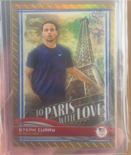 2024 Topps Chrome US Olympics To Paris With Love #PL-4 Steph Curry — front
