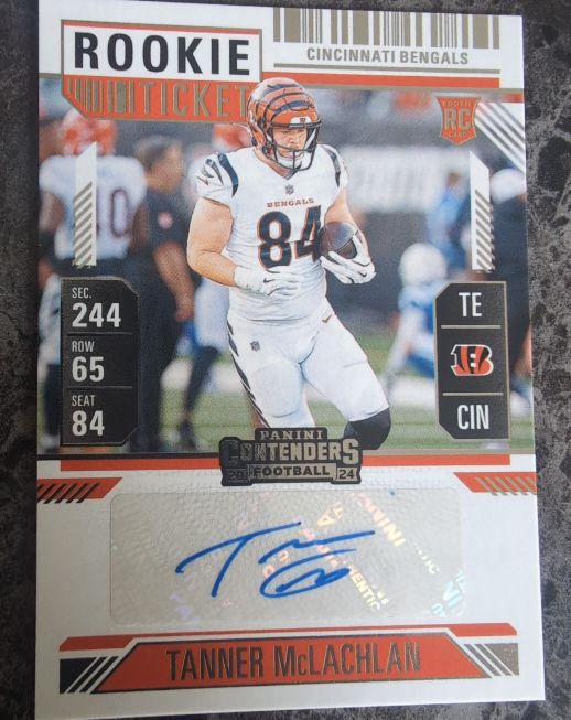 2024 Panini Contenders #280 Tanner McLachlan Rookie Ticket — front
