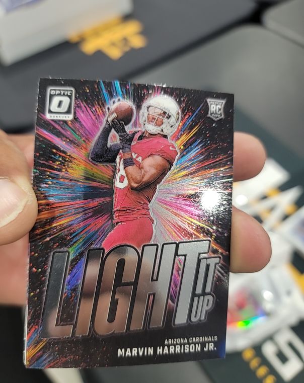 2024 Panini Donruss Optic #4 Marvin Harrison Jr. Light It Up Rookie Card — front