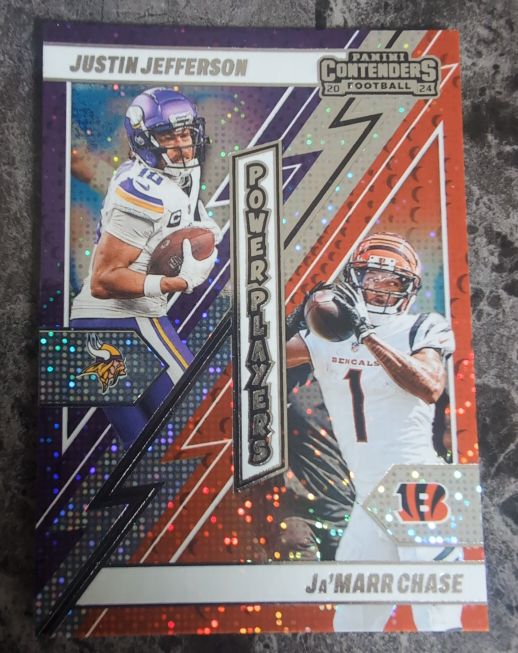 2024 Panini Contenders #8 Justin Jefferson Ja'Marr Chase Power Players — front