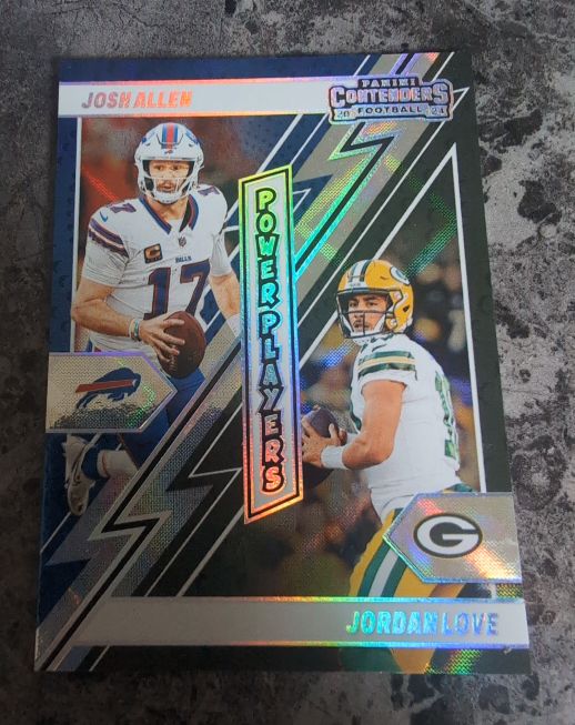 2024 Panini Contenders #4 Power Players Josh Allen & Jordan Love — front