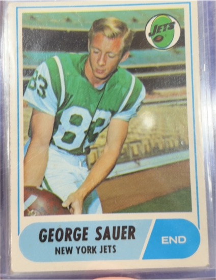 1968 Topps #13 George Sauer New York Jets — front