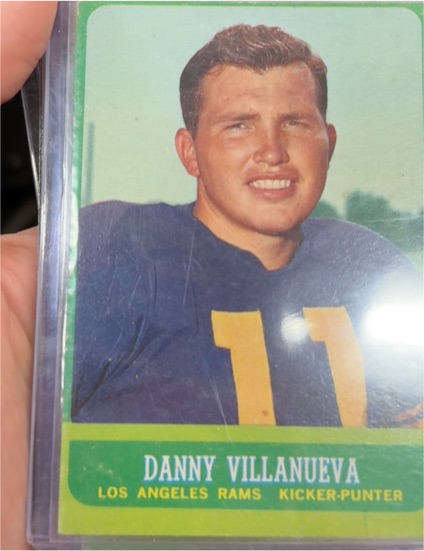 1963 Topps #43 Danny Villanueva Los Angeles Rams — front