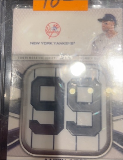 2022 Topps Series 1 Commemorative Jersey Number Medallion #JNM-AJ Aaron Judge — front