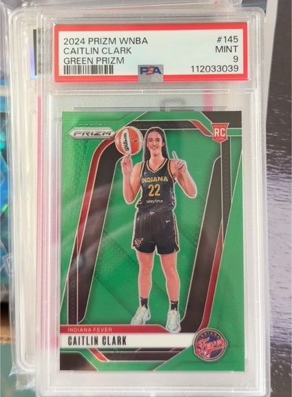 2024 Panini Prizm WNBA #145 Caitlin Clark Green Prizm Rookie — front