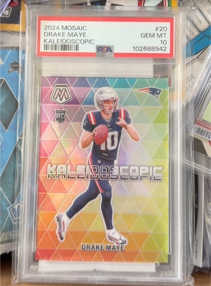 2024 Panini Mosaic #20 Drake Maye Kaleidoscopic — front
