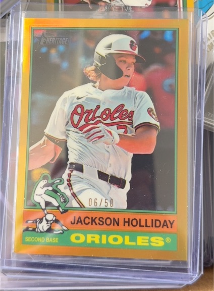 2025 Topps Heritage #329 Jackson Holliday — front
